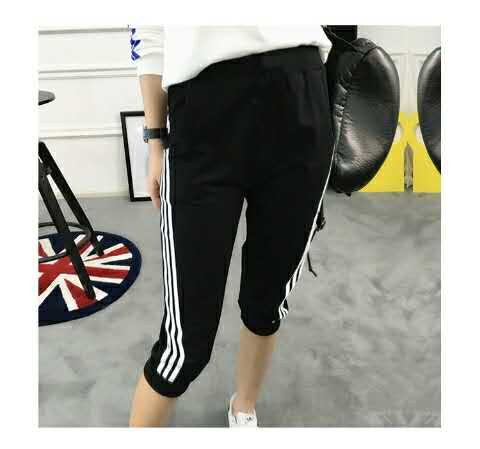 可定做大码运动女裤棉质跑步瑜伽健美七分裤打底裤哈伦裤