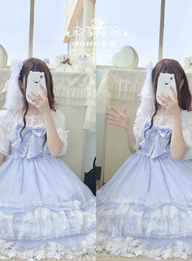 【清仓现货】夏日19年彩虹糖轻花嫁加长版JSK—Lolita连衣裙