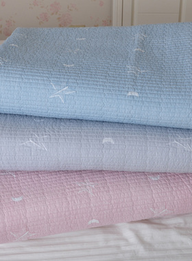 韩式斜纹纯棉绗缝水洗夹棉床盖床单空调被榻榻米垫子铺盖两用床垫