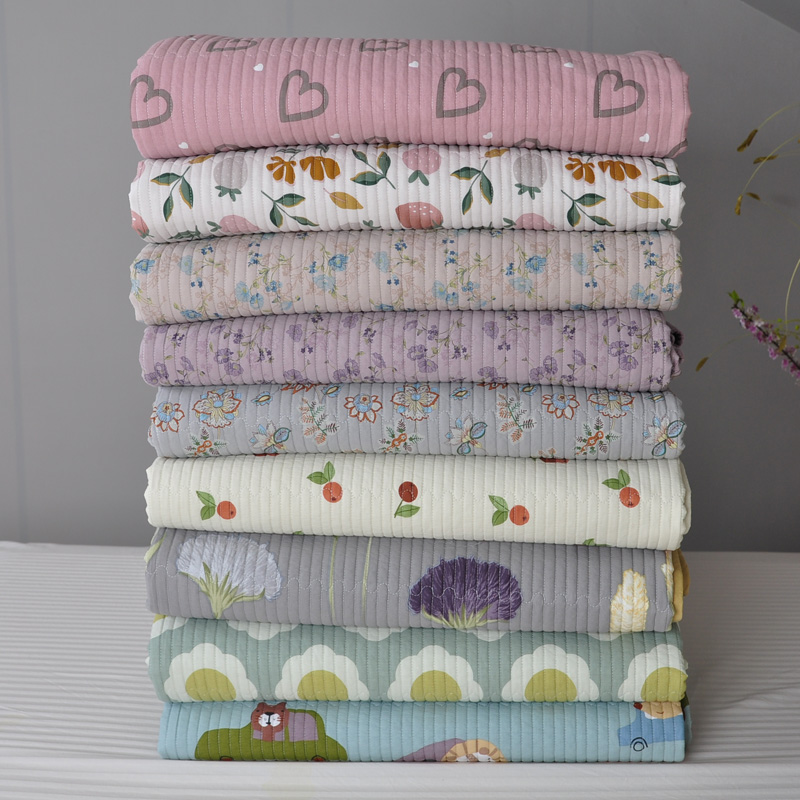 斜纹纯棉床盖韩国水洗绗缝床单