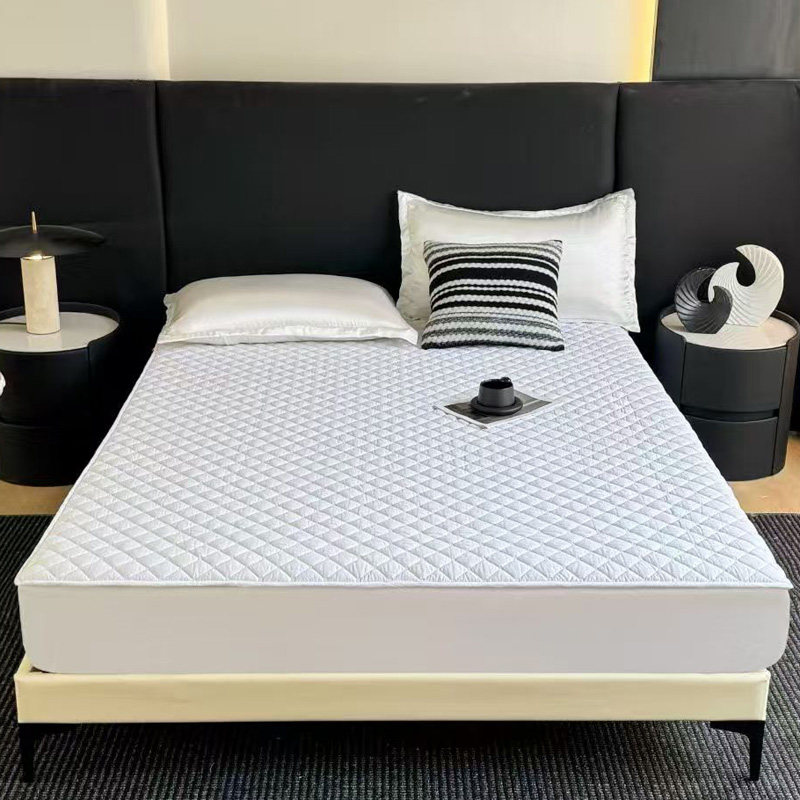 新款纯色斜纹纯棉13372绗缝夹棉加厚床笠床垫防尘保护套褥子松紧