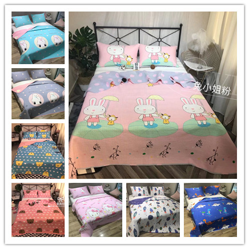 韩式双面斜纹纯棉儿童卡通床盖夹棉加厚防滑床单床垫三件套空调被|ruв категории постельные принадлежности, слое покрытия - от Buy2taobao.com для оказания профессиональной услуги покупки агента Taobao