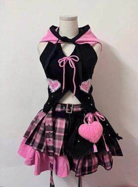 Japanese Sweet Elegant Women's 2 Piece Sets Design Lace Patc