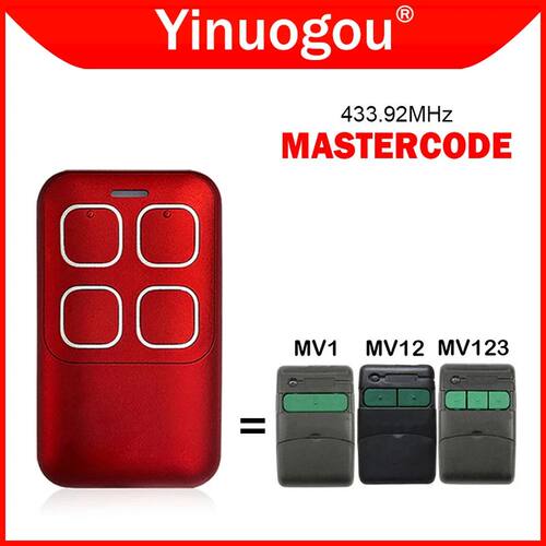 MASTERCODE MV1 MV12 MV123 Garage Door Remote Control Duplica