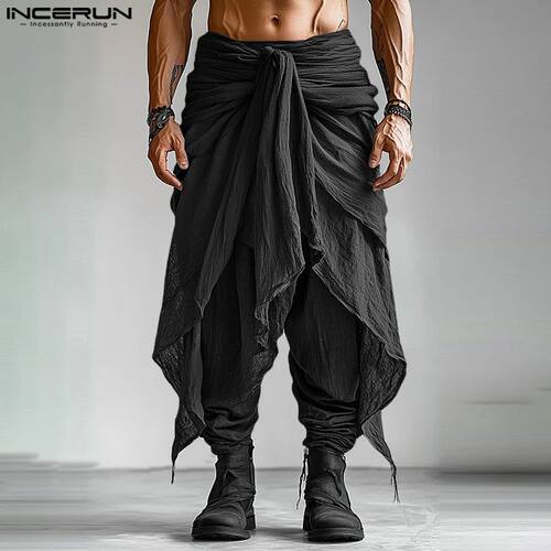 Fashion INCERUN Summer Spring Men Casual Pants Harem Pant Pl