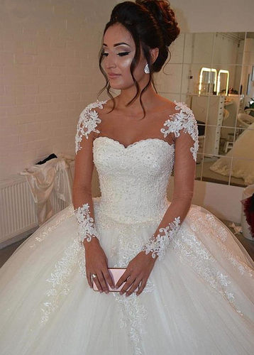 Vestidos De Noiva 2022 Custom Made Long Sleeves Wedding Dres