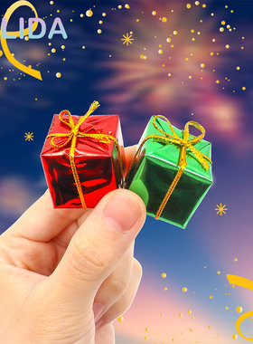 24pcs Mini Christmas Ornaments Handwork Gift Box Xmas Tree A