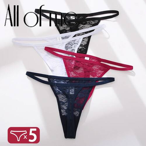 5PCS/Set Women's Underwear Lace Panties Floral Lingerie Woma