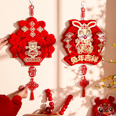 2023 Rabbit Chinese New Year Decoration Spring Festival 3D F