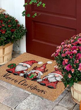 Christmas Doormat Blanket Welcome Home Front Door Decoration