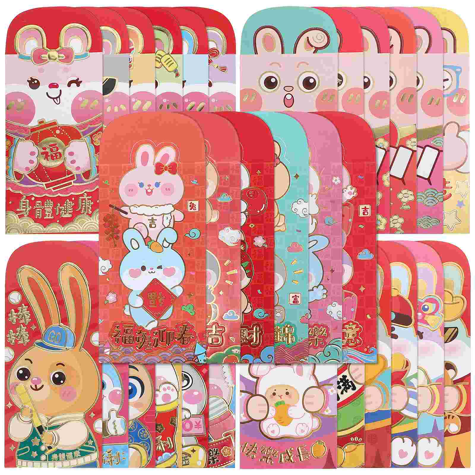 envelopes red year new chinese lunar rabbit hong bao moneybi