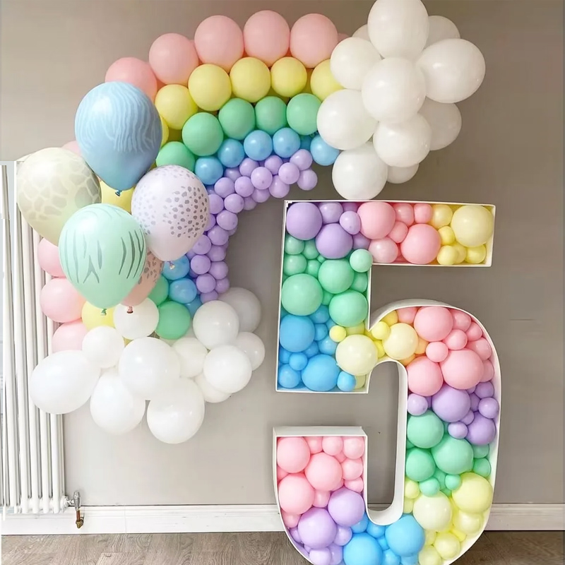 73cm Number Mosaic Balloon Frame 5inch Balloons 0-9 Filling