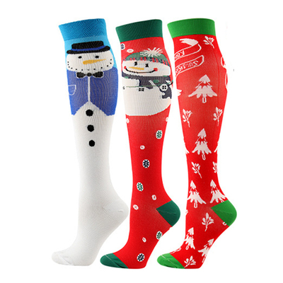 3 Pairs/lot Newest Compression Socks Men Women Christmas Ser
