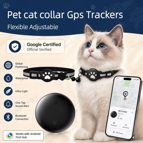 Adjustable Pet Collar Gps Tracker Google Find My Android Fin