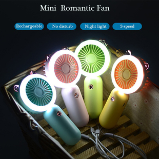Romantic Mini Fan USB Rechargeable  Portable Fans For Gilrs