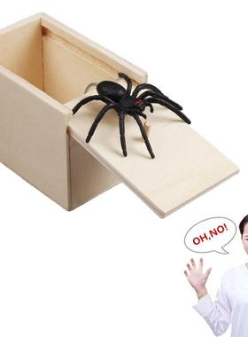 Funny Scare Box Wooden Prank Spider in Case Great Quality Pr