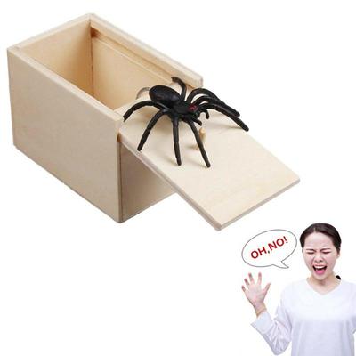 Funny Scare Box Wooden Prank Spider in Case Great Quality Pr
