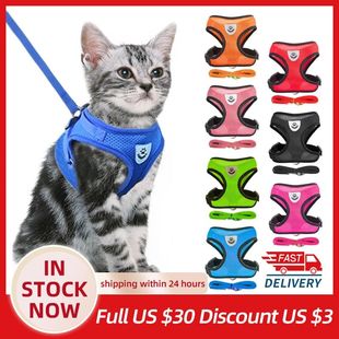 Leash Harness Walking Collar Puppy Cat For Lead Vest Dogs