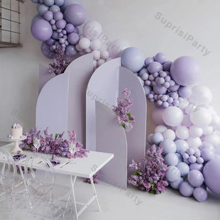 Balloons Garland Arch Double Wedding Lilac DIY Decorat Matte
