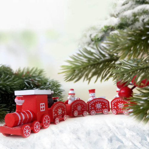 Wooden/Plastic Train Christmas Ornament Merry Christmas Deco