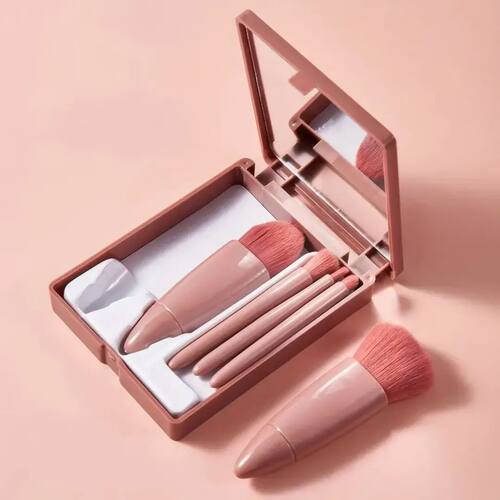Easy-taken Travel Makeup Brush Set, COSHINE 5pcs  Complete F