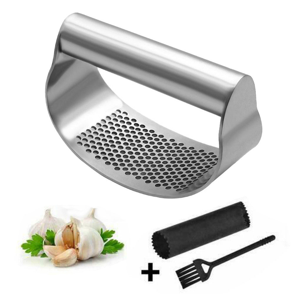 stainless steel garlic press garlic press rolling tools grin