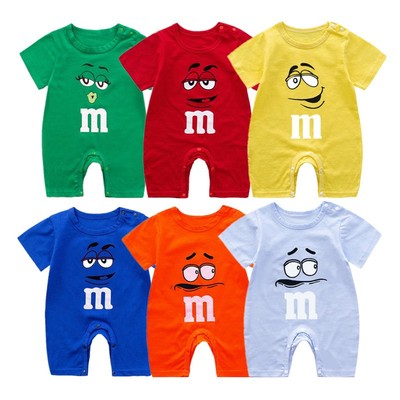 2022 Cheap Cotton Funny Baby Romper Short Baby Clothing Summ
