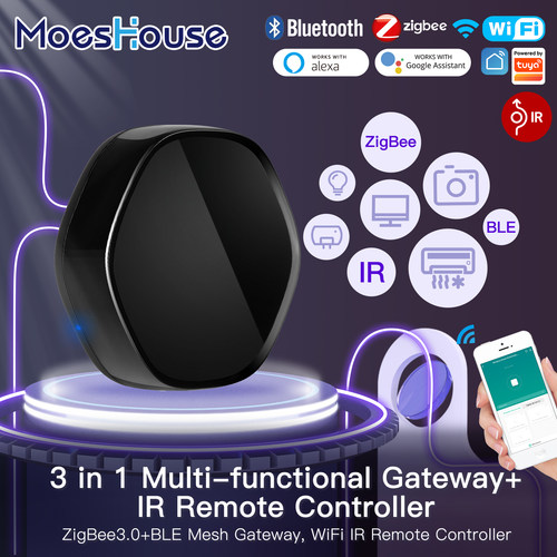 Tuya Smart Home WiFi 3 in 1 Wireless 38K IR Remote Gateway w