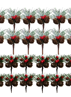 Artificial Christmas Pine Tree Branches with Pine Cones Life