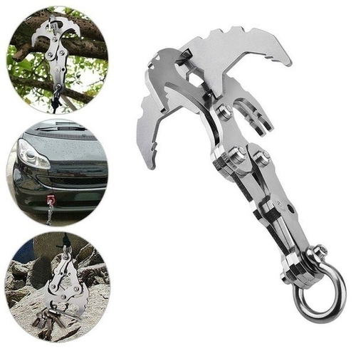 New Stainless Steel Survival Gravity Hook Carabiner Climbing