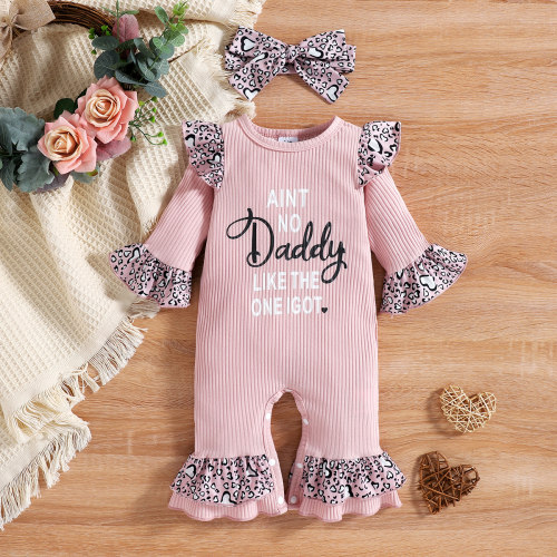 FOCUSNORM 0-18M 2Pcs Baby Girls Boys Romper Clothing Letter