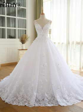 Gorgeous Wedding Dress With Lace Vestido De Novia Princesa V