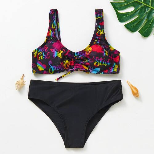 7~16Years Teenager Girls Bikini Set Two pieces Girls Swimsui