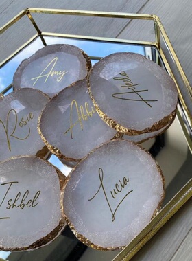 Personalized Agate Coasters Jewelry Plate Custom Nail Plate