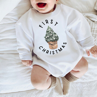 Baby Boy Girls Christmas Outfit Romper Jumpsuit Sweatshirts