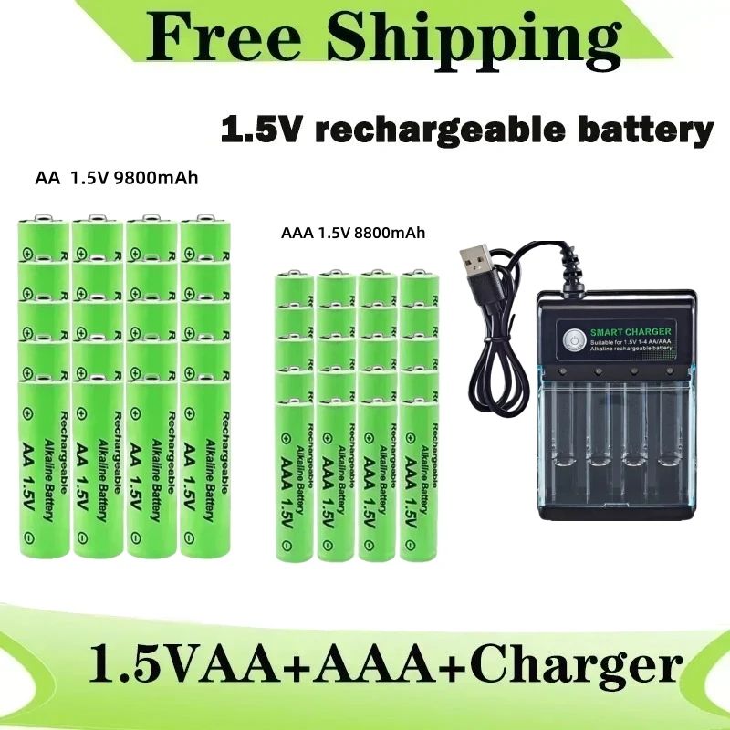 Original Rechargeable Battery 1.5V AA 9800mAh+AAA 8800mAh+Ch图片