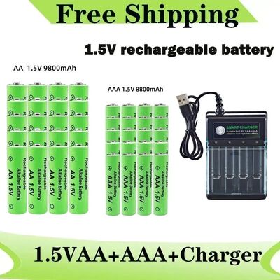Original Rechargeable Battery 1.5V AA 9800mAh+AAA 8800mAh+Ch