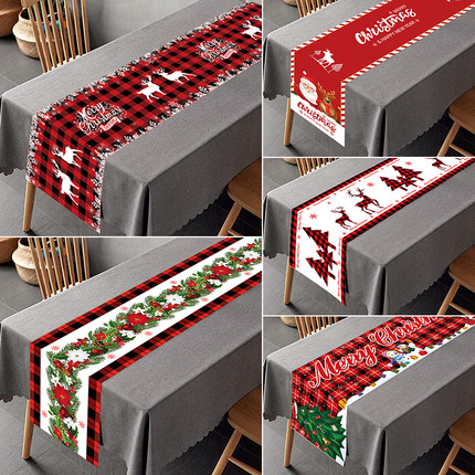 Christmas Table Runner Merry Christmas Decoration for Home T
