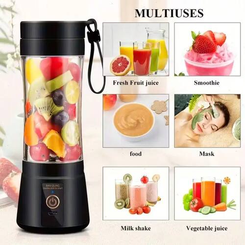 12 Blades Portable USB Charging Juicer, 500ML  Personal Blen