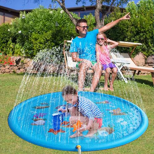 Children Play Spray Mat  100/170cm Beach Inflatable Water Sp