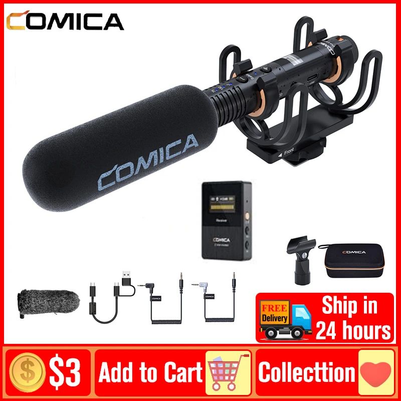 Comica VM30 CVM-VM30 2.4G Wireless Microphone Shotgun Microp