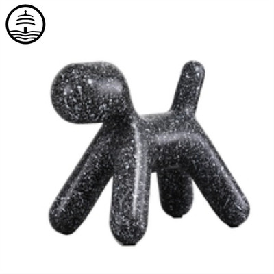 Resin Wave Point Balloon Dog Home Decor Statue Creative Anim