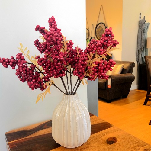 1pcs Christmas Red Berry Foam Artificial Flower Fake Berries