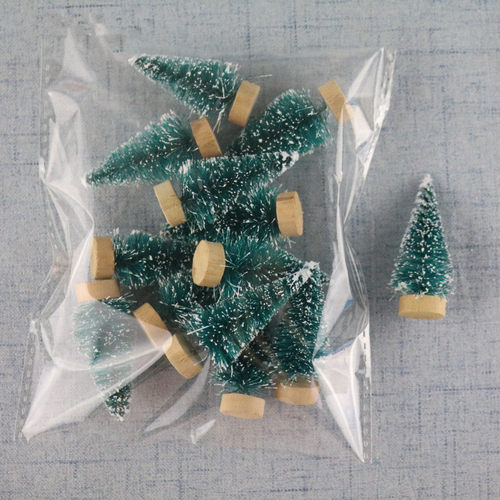Xmas Mini Christmas Tree Sisal Silk Cedar Table Desktop Deco