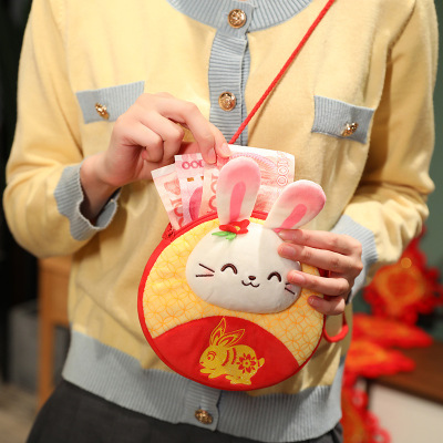 2023 Chinese New Year Rabbit Backpack Spring Festival Red En