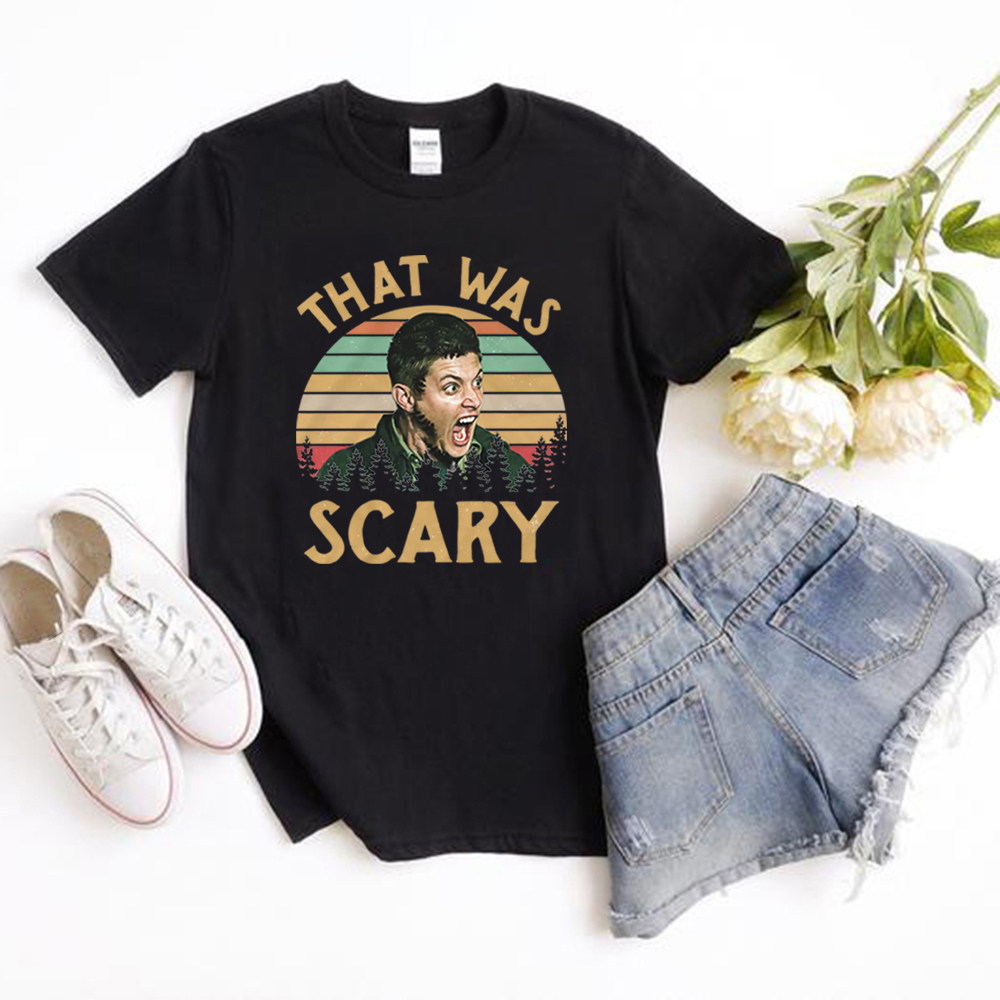 dean winchester supernatural that was scary funny vintage t