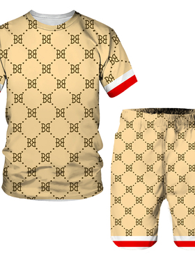 Luxury 3D Printing Men Tracksuit Men's Oversized Clothing T-