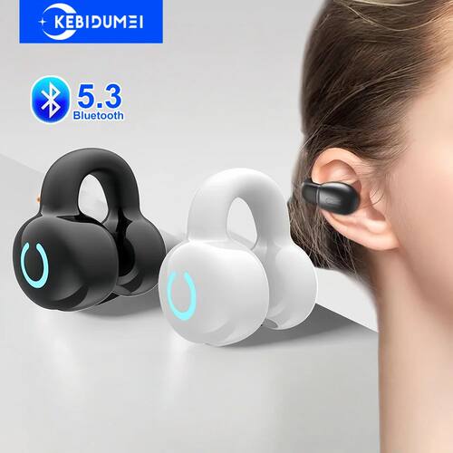 Bluetooth 5.3 Earphone Ear Clip Headphones TWS Wireless Head