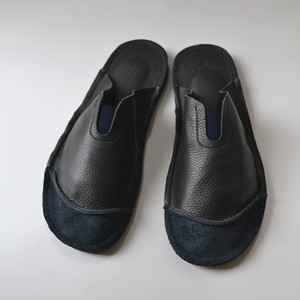 男士佛系包头真皮半拖外穿柔软轻便头层牛皮复古棉麻文艺拖鞋外贸