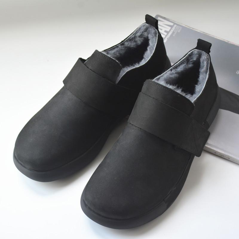 男士 低帮大棉鞋 纯羊毛平底防滑柔软真皮勃肯鞋皮鞋外贸小众手工